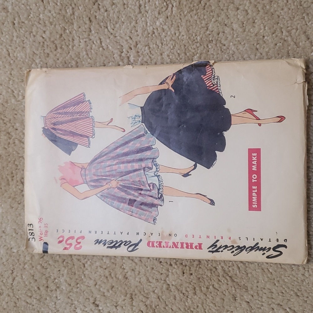 Vintage Simplicity 3813 pattern